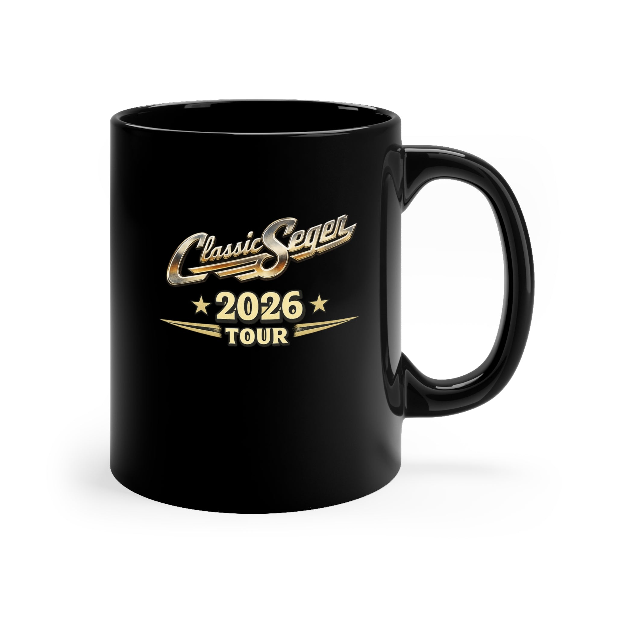 Rock & Roll Never Forgets – 2026 Tour Black Mug (11 oz)